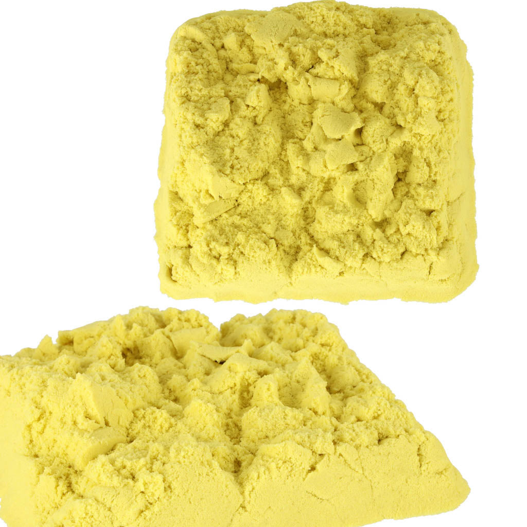 Piasek sensoryczny dla dzieci 1 kg żółty, w woreczku