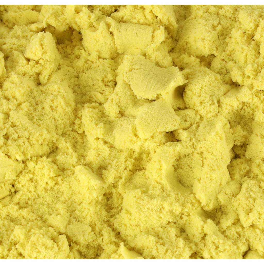 Piasek sensoryczny dla dzieci 1 kg żółty, w woreczku