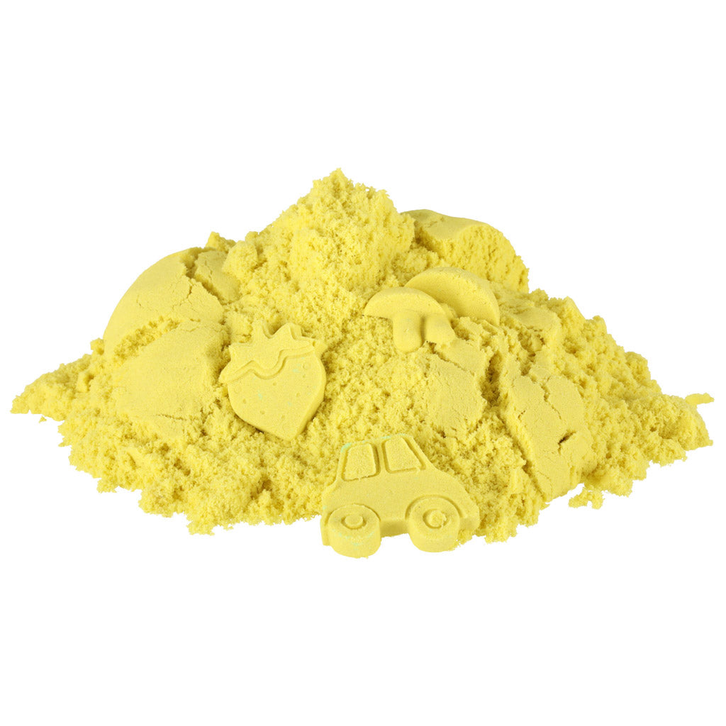 Piasek sensoryczny dla dzieci 1 kg żółty, w woreczku