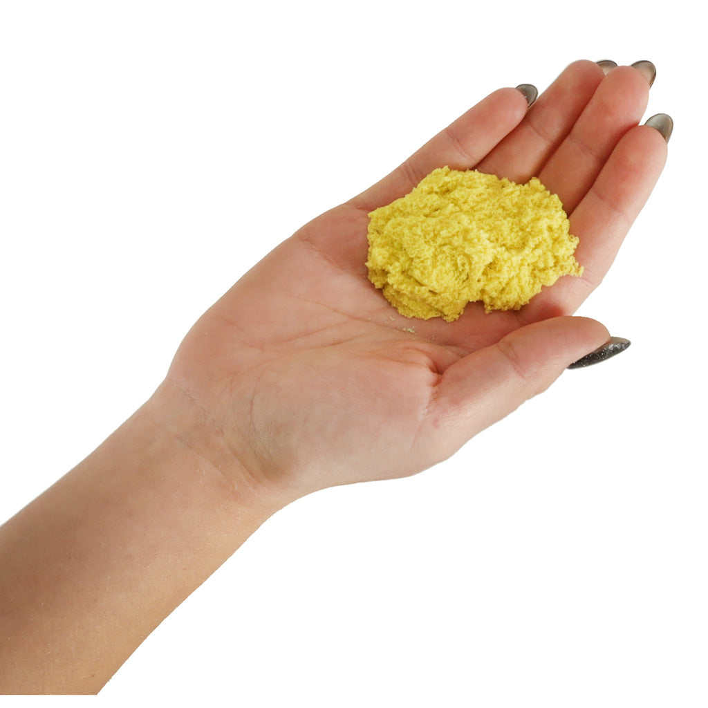 Piasek sensoryczny dla dzieci 1 kg żółty, w woreczku