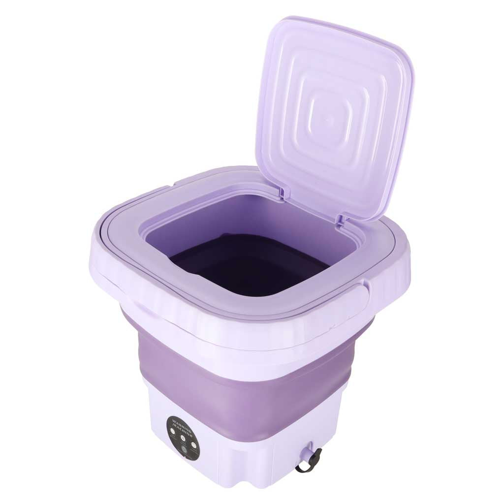 Pralka automatyczna turystyczna mini, przenośna, składana, 8l fioletowa