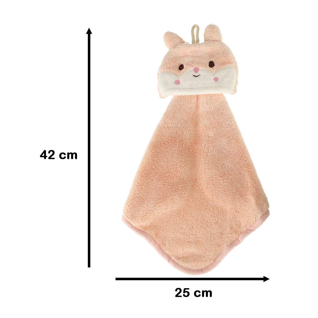 Ręcznik dziecięcy z króliczkiem 42x25 cm różowy, do rąk i przedszkola