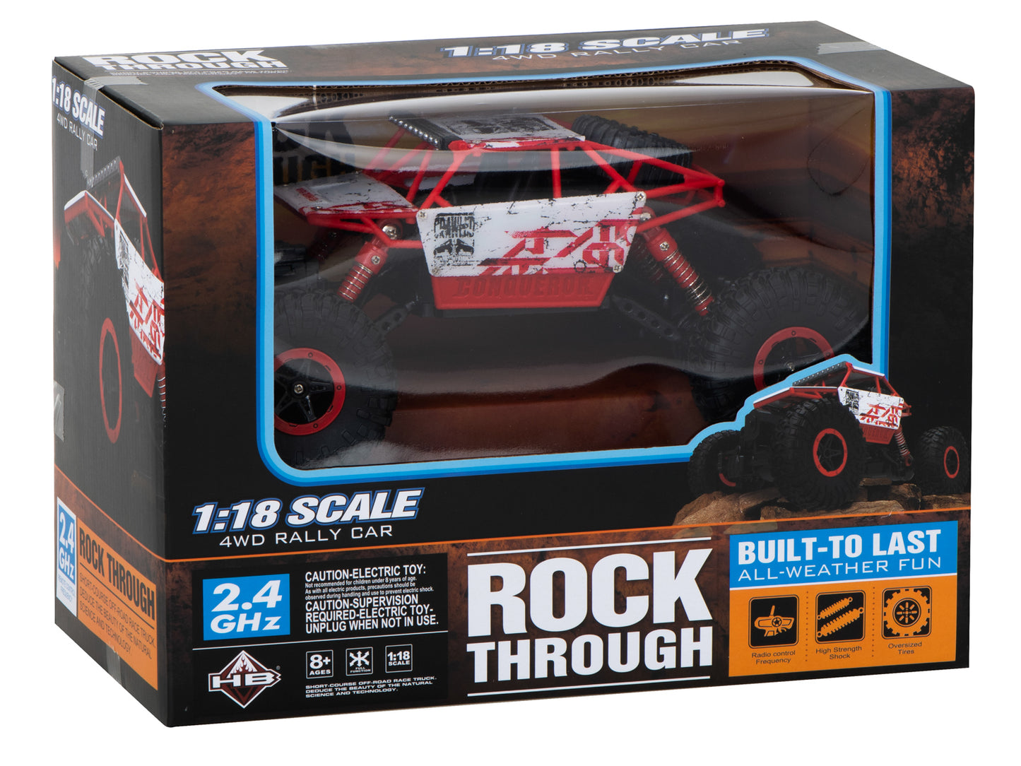 Samochód RC Rock Crawler 1:18 4WD 2,4GHz czerwony
