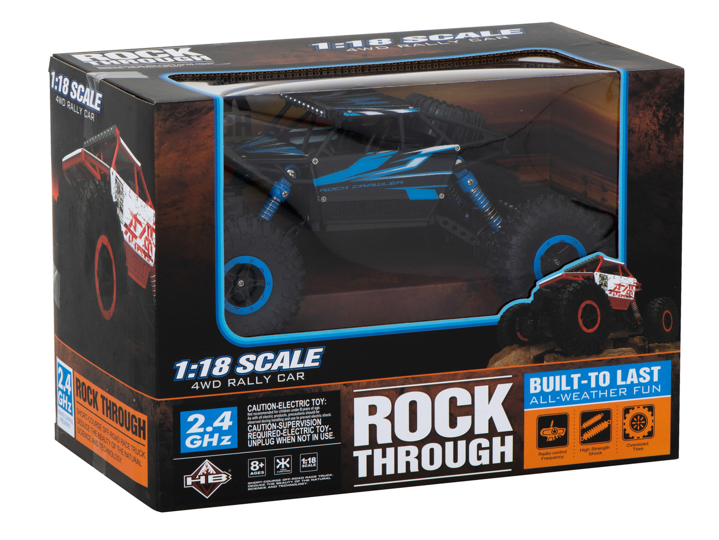Samochód RC Rock Crawler 1:18 4WD 2,4GHz niebieski
