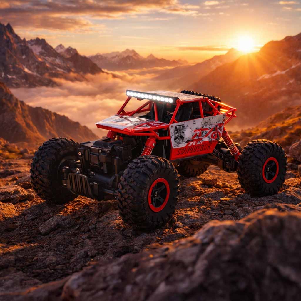 Samochód RC Rock Crawler 1:18 4WD 2,4GHz czerwony