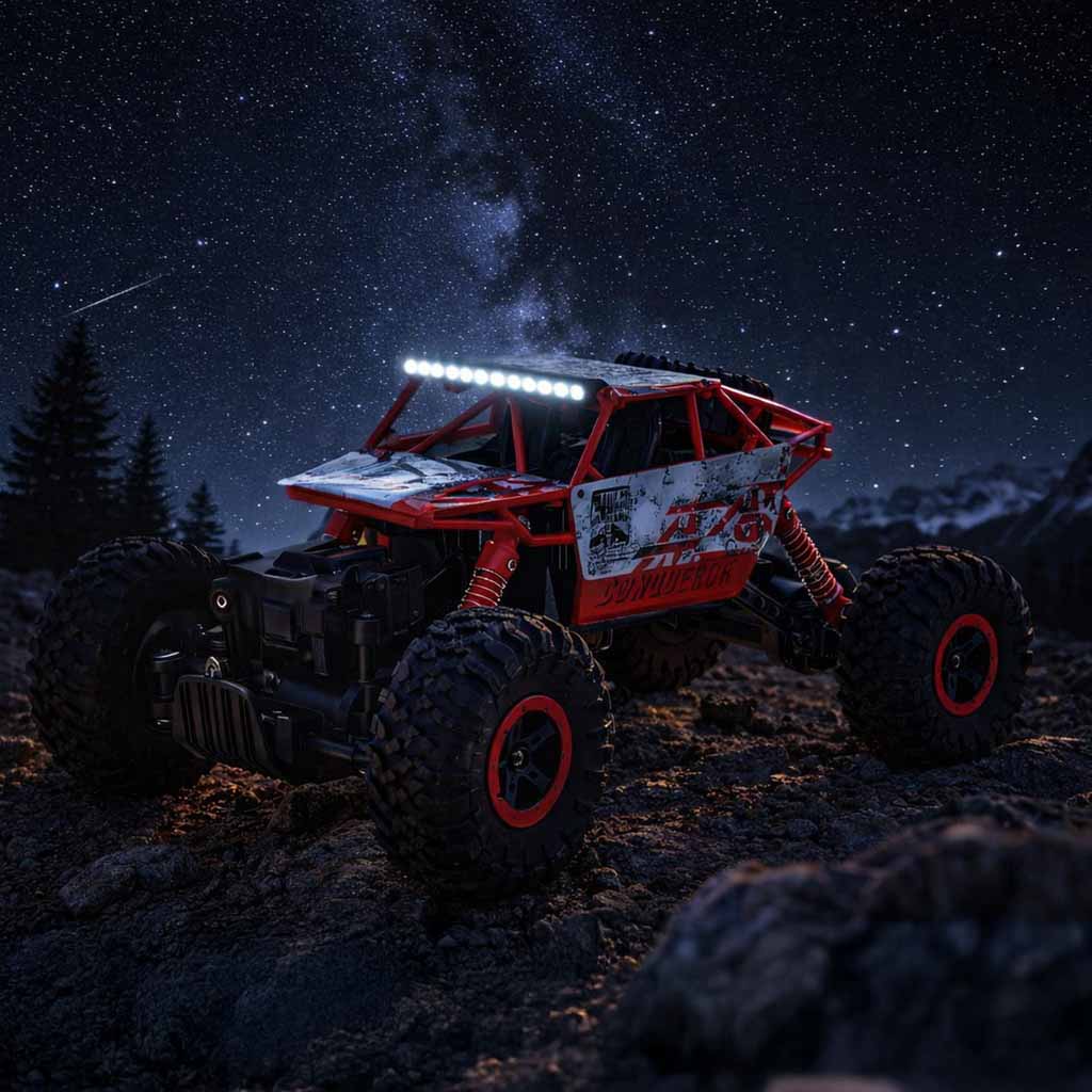 Samochód RC Rock Crawler 1:18 4WD 2,4GHz czerwony