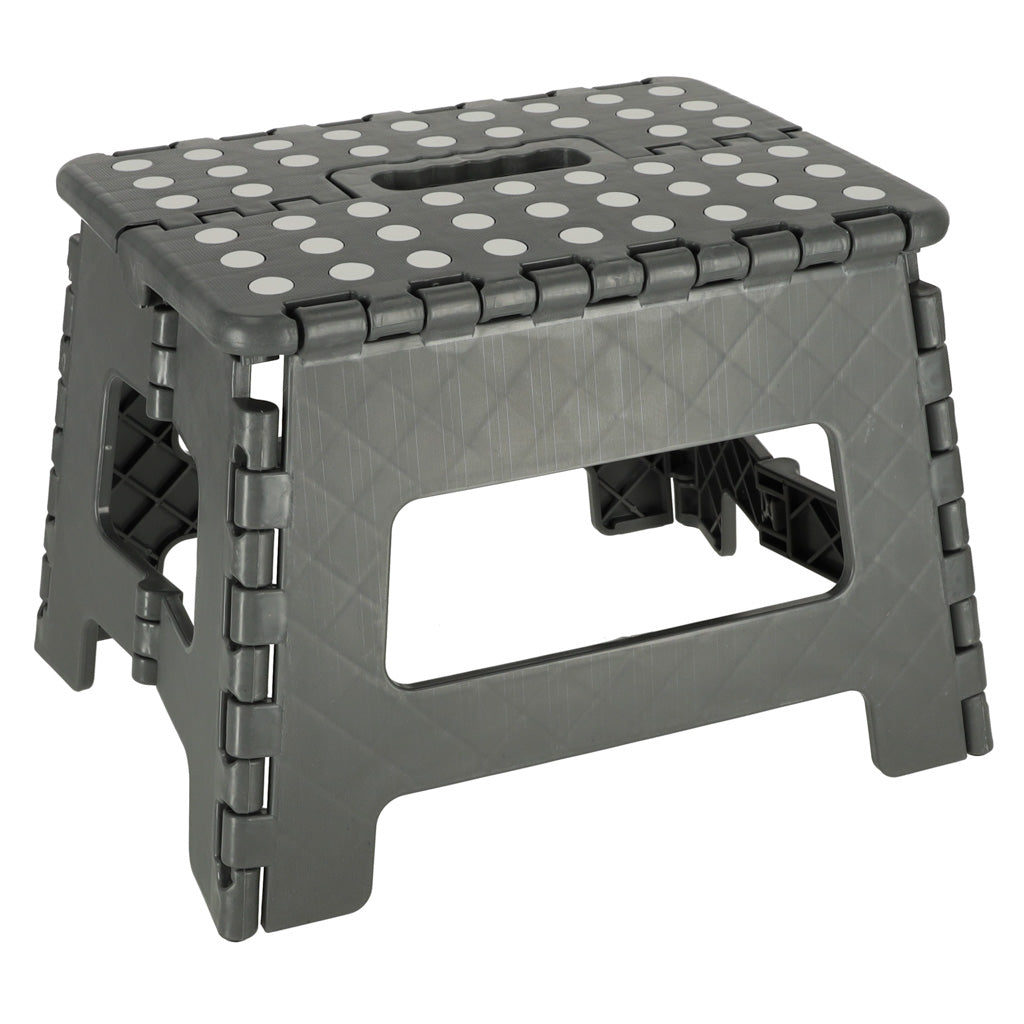 Stołek taboret składany antypoślizgowy 22 cm ciemny szary