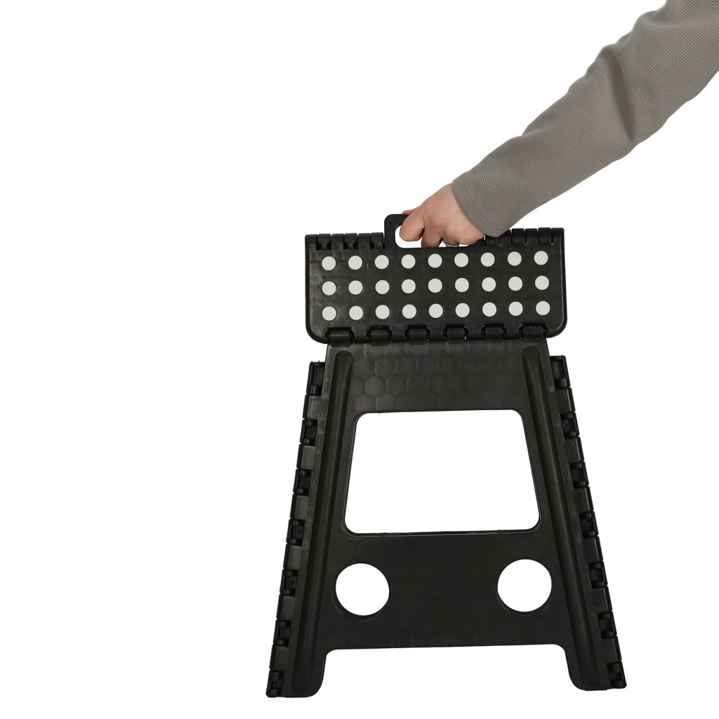 Stołek taboret składany antypoślizgowy 39,5 cm czarny