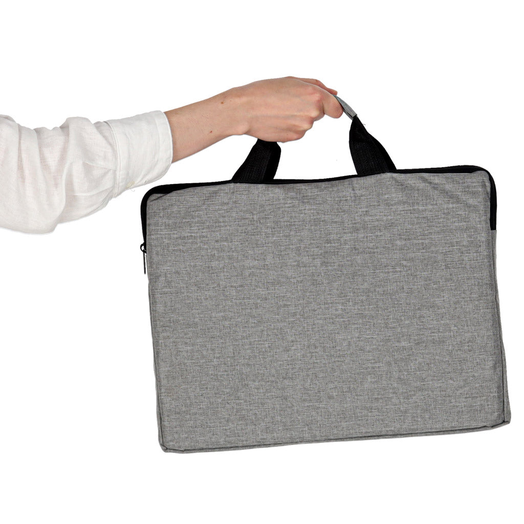 Torba biznesowa na laptopa 15,6" szara, unisex, na ramię i do ręki