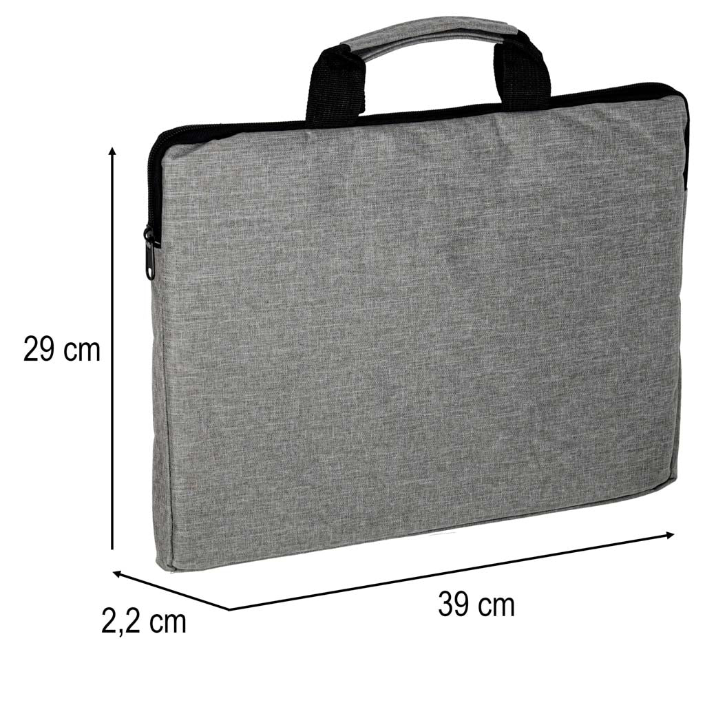 Torba biznesowa na laptopa 15,6" szara, unisex, na ramię i do ręki