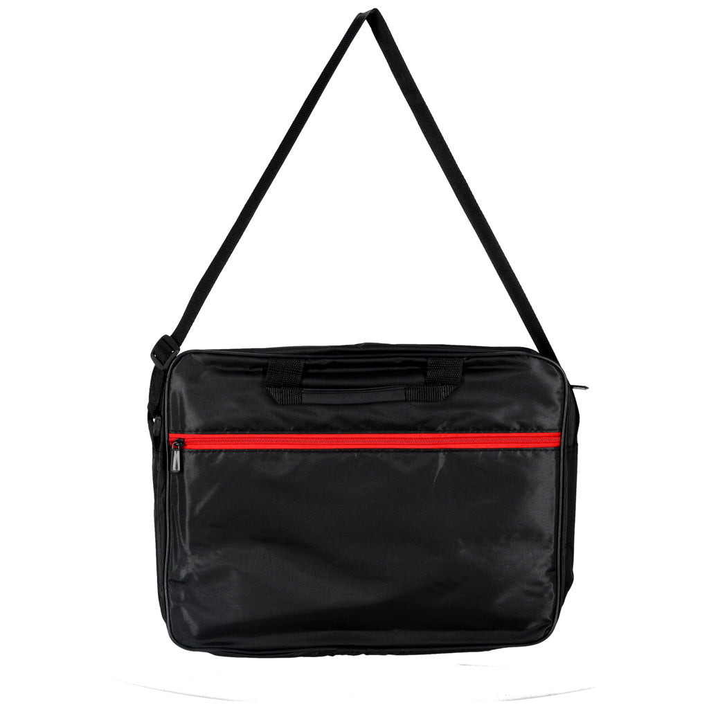Torba na laptopa 15,6 cala czarna z paskiem na ramię, biznesowa, unisex