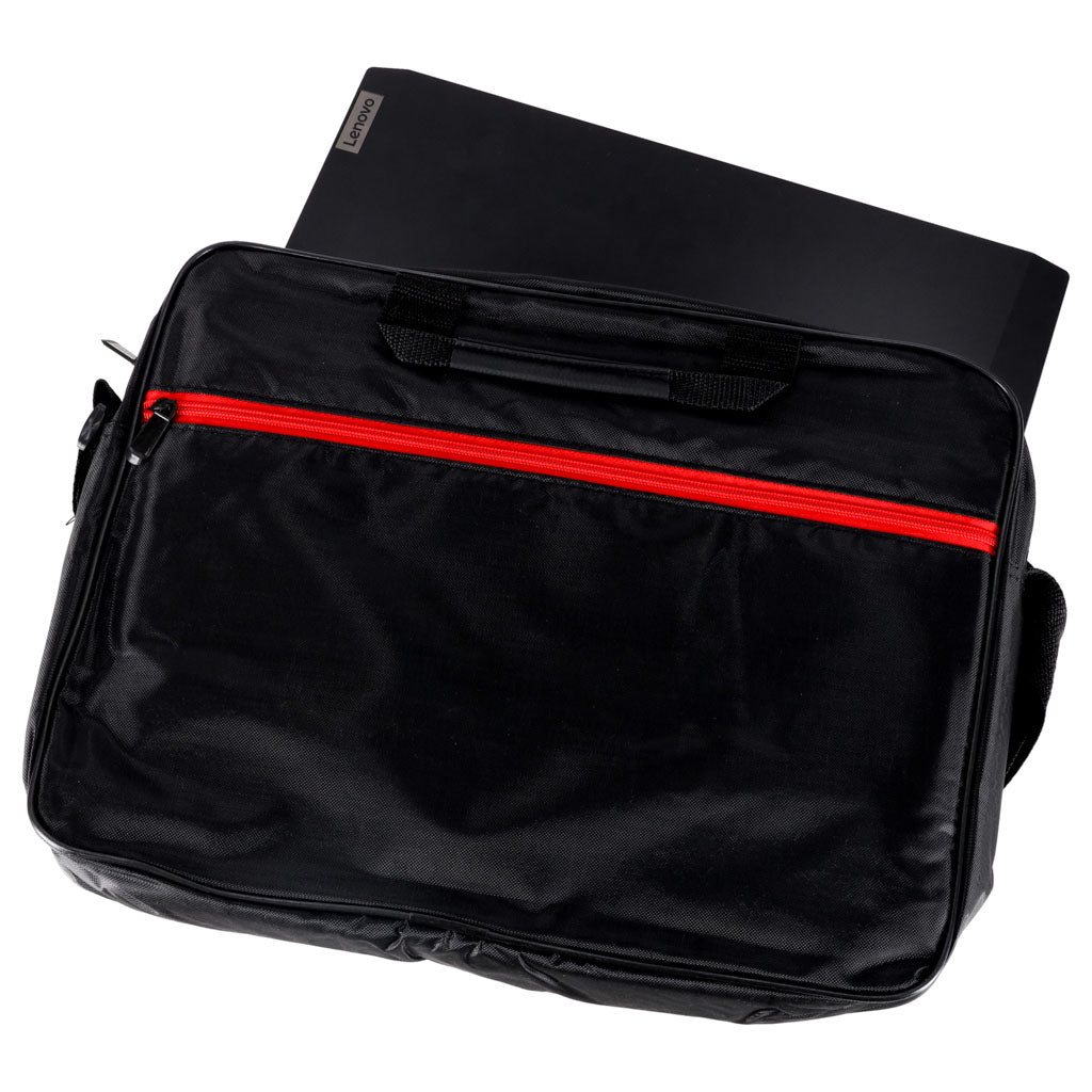 Torba na laptopa 15,6 cala czarna z paskiem na ramię, biznesowa, unisex