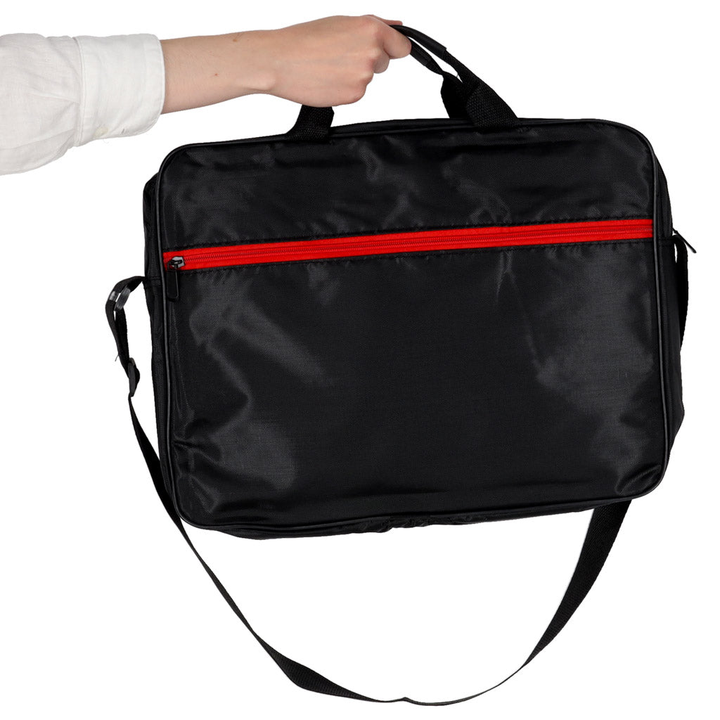 Torba na laptopa 15,6 cala czarna z paskiem na ramię, biznesowa, unisex