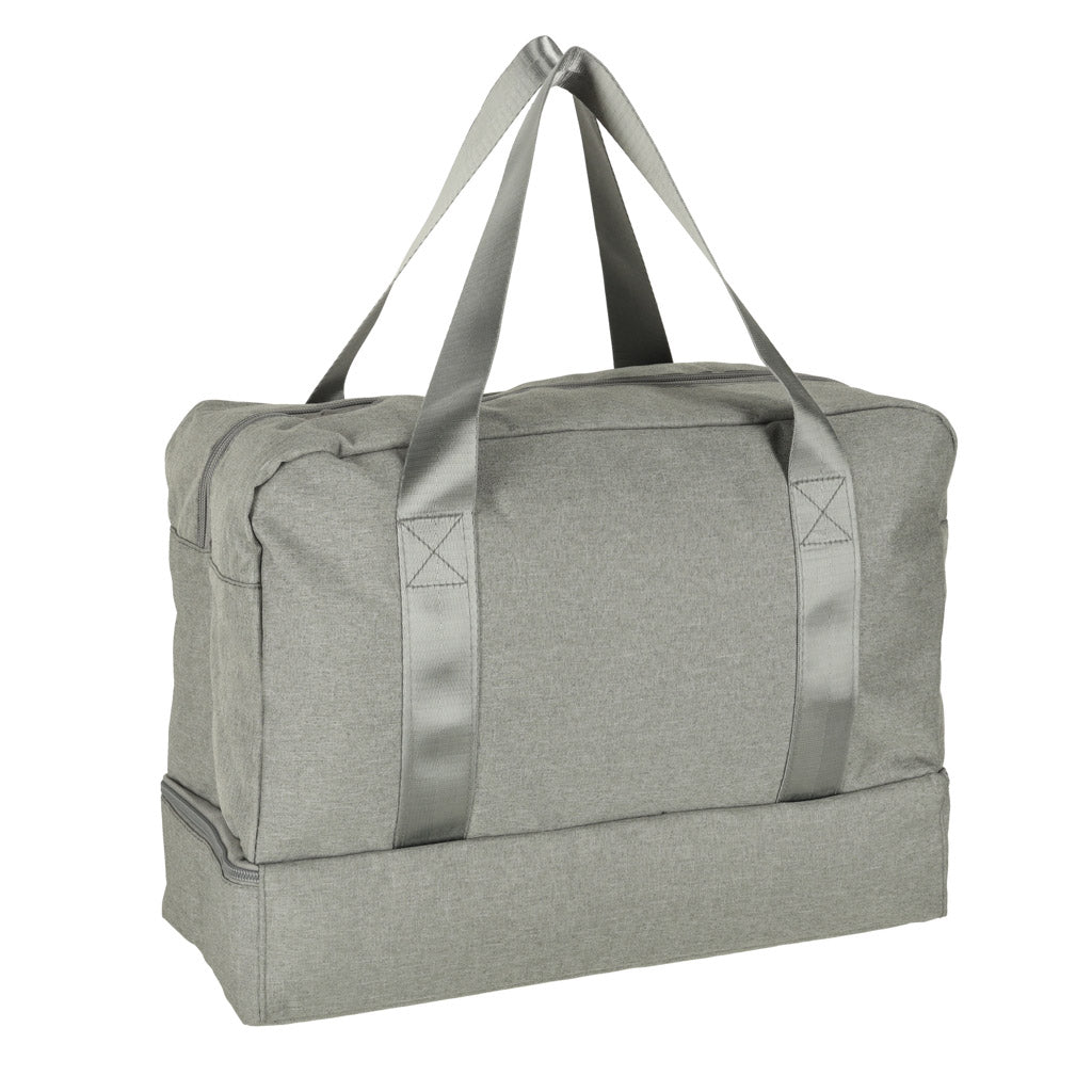 Torba podróżna z kieszeniami 39x30x18 cm szara bagaż podręczny do samolotu