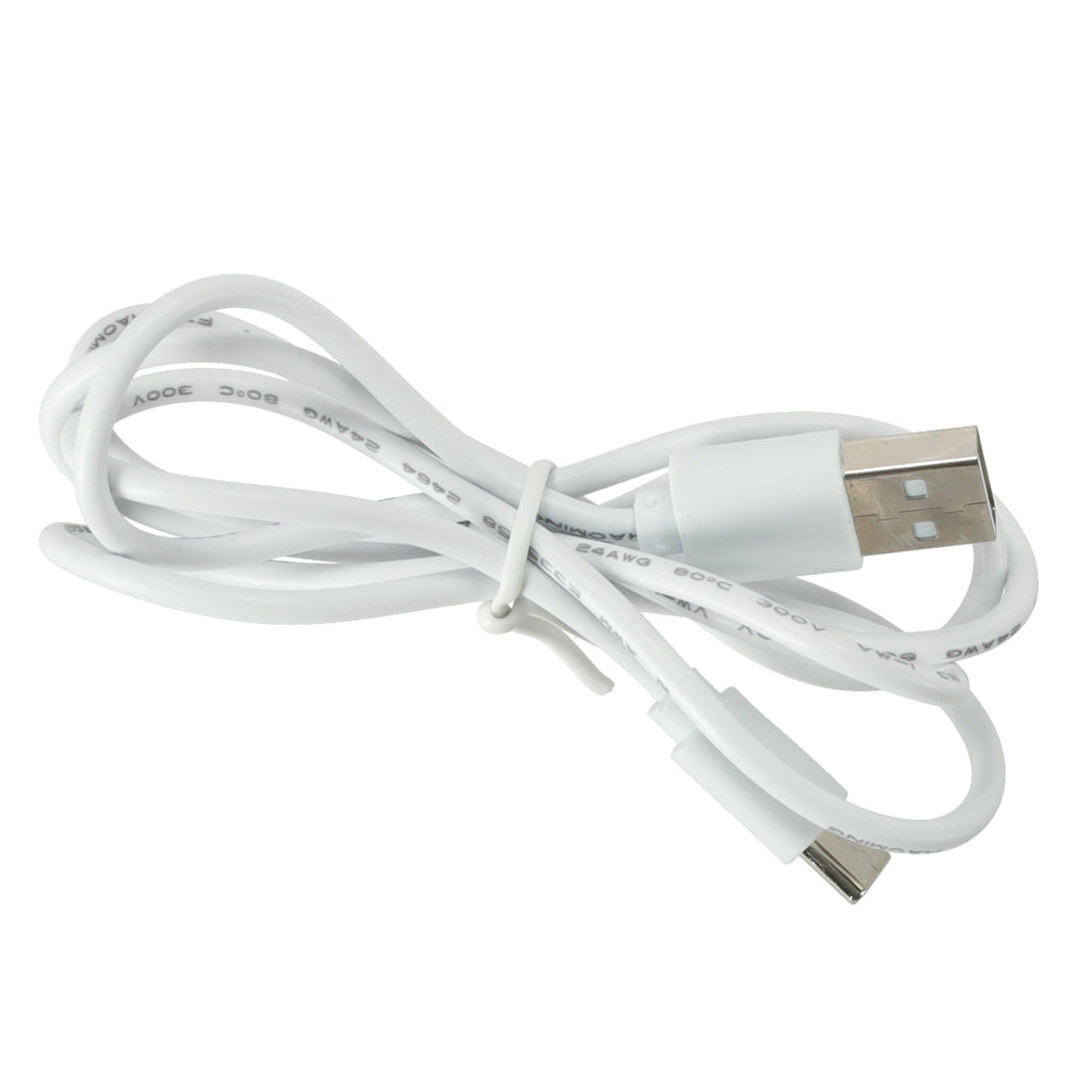 Wentylator biurkowy bezprzewodowy USB-C z pilotem i lampką LED, 4 poziomy, biały, 18 cm