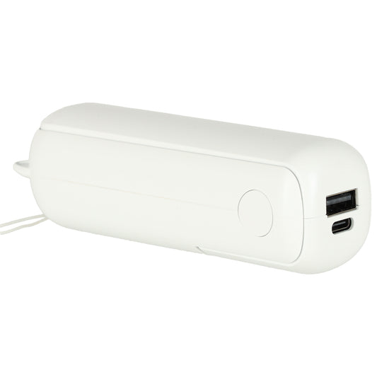 Składany wentylator biurkowy USB 2w1 z funkcją powerbanku, biały