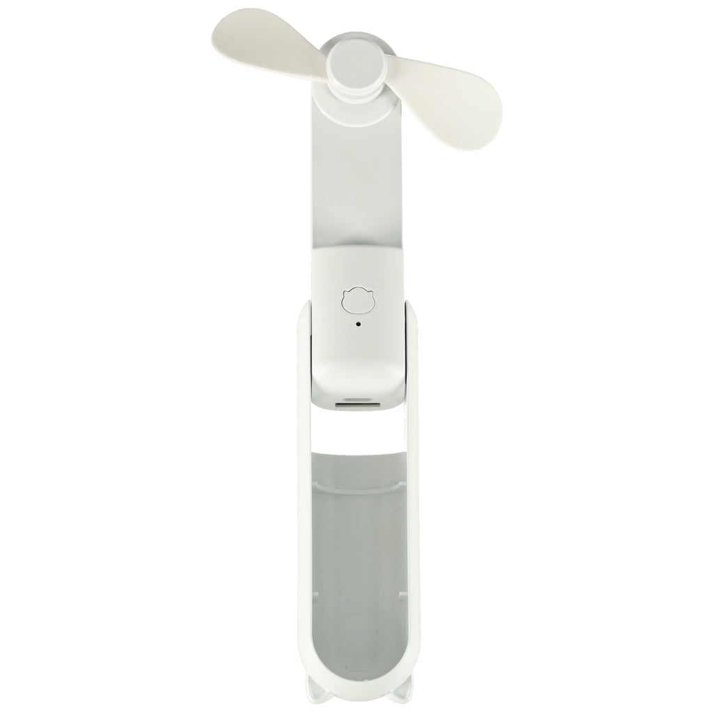 Składany wentylator biurkowy USB 2w1 z funkcją powerbanku, biały
