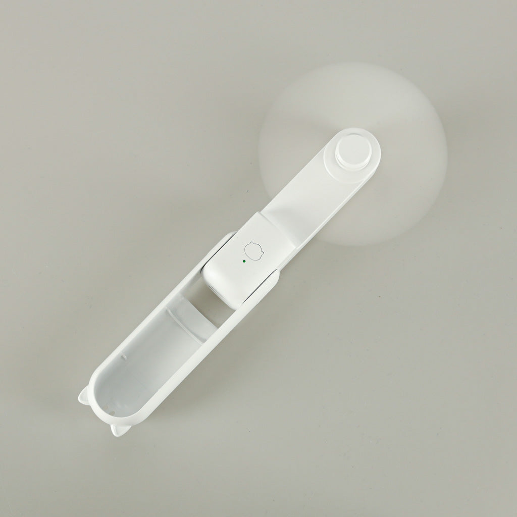 Składany wentylator biurkowy USB 2w1 z funkcją powerbanku, biały