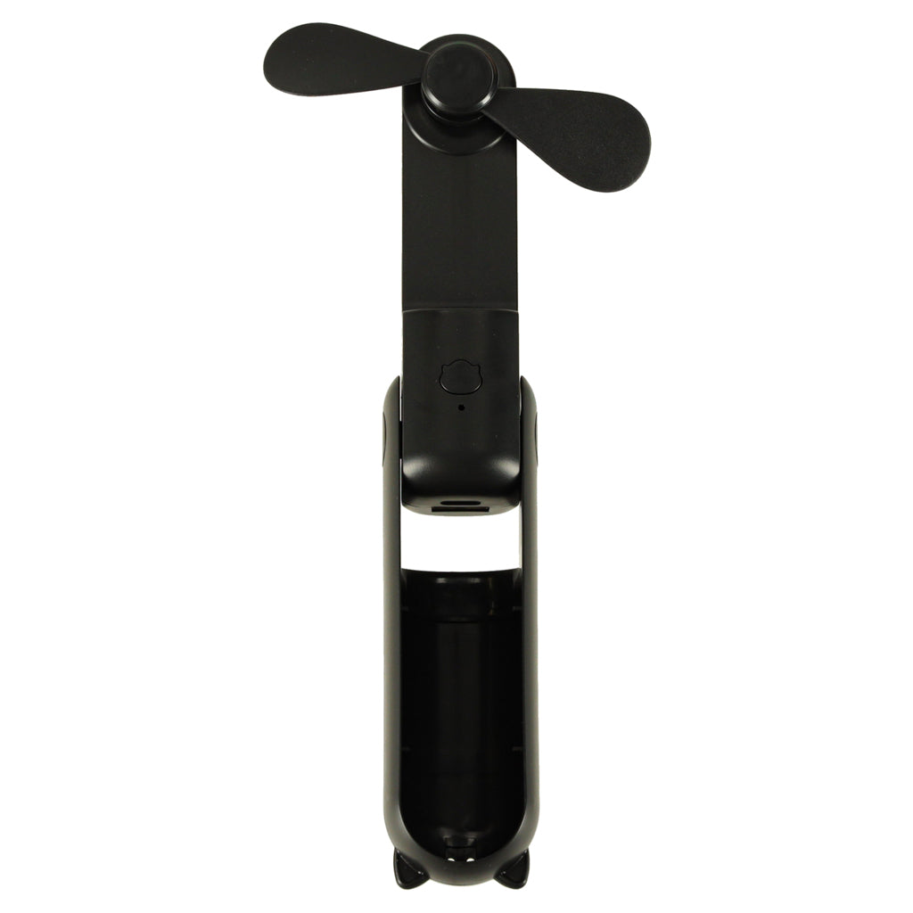 Mini wentylator USB 2w1 składany przenośny biurkowy czarny