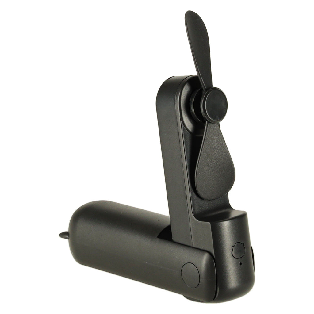 Mini wentylator USB 2w1 składany przenośny biurkowy czarny