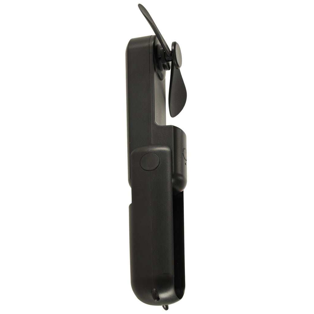 Mini wentylator USB 2w1 składany przenośny biurkowy czarny