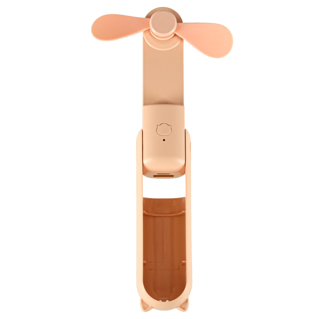 Składany mini wentylator USB przenośny 3W różowy
