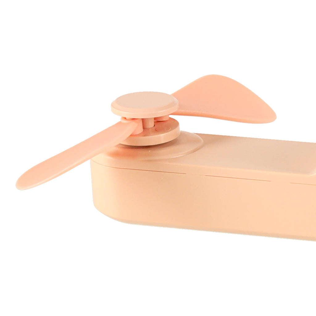 Składany mini wentylator USB przenośny 3W różowy