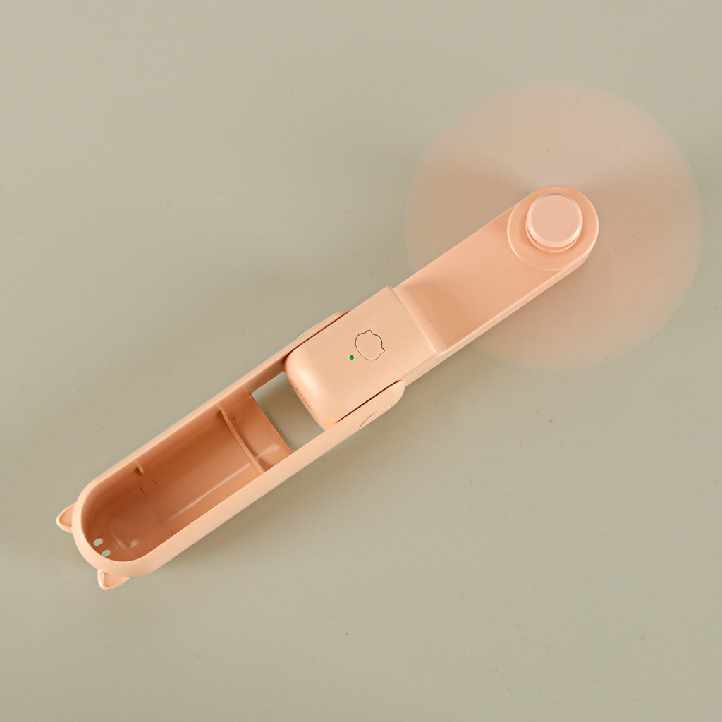 Składany mini wentylator USB przenośny 3W różowy
