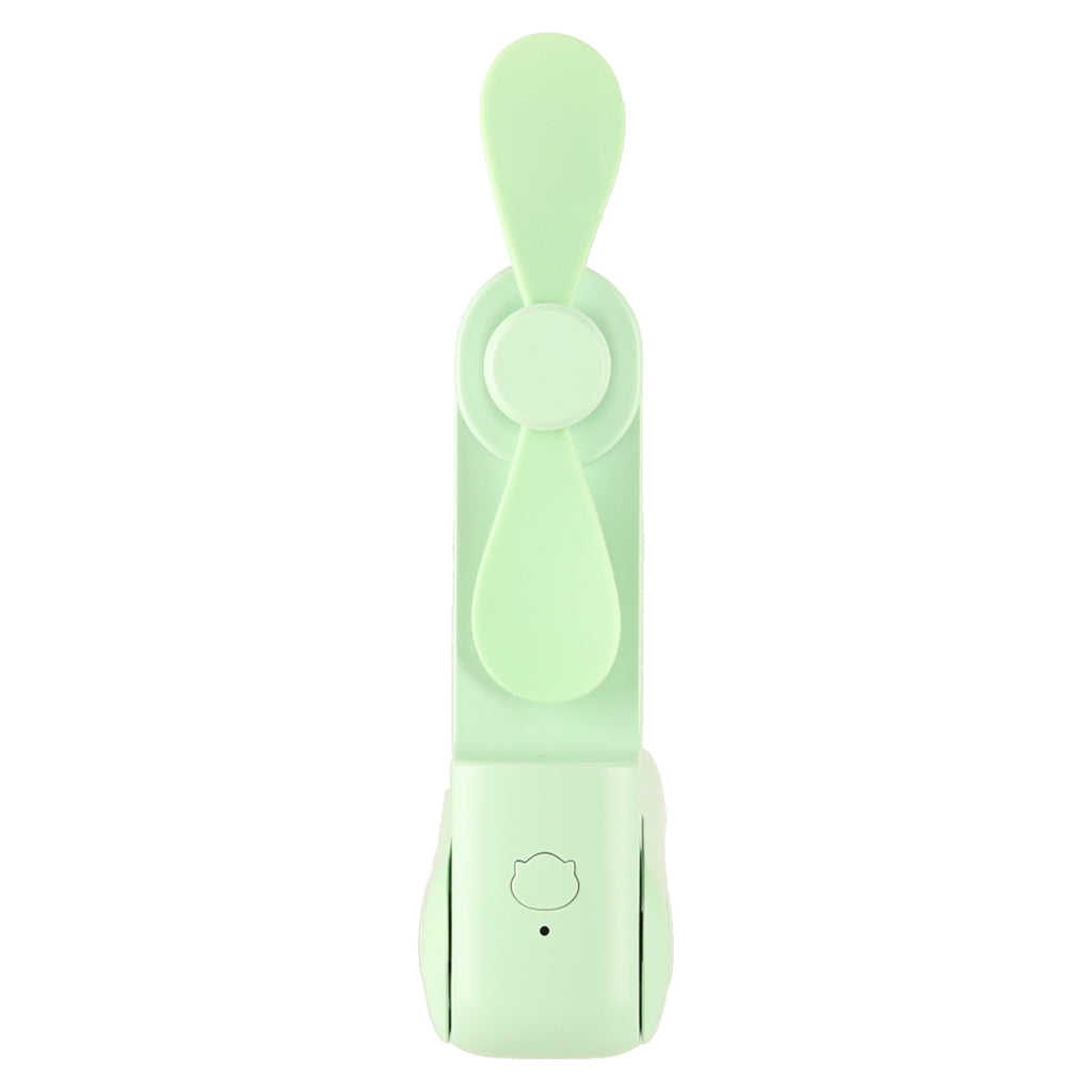 Składany mini wentylator USB 3W zielony 1200 mAh z akumulatorem i 3 trybami nawiewu
