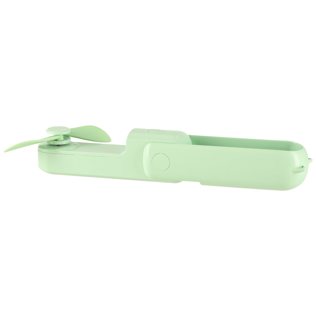 Składany mini wentylator USB 3W zielony 1200 mAh z akumulatorem i 3 trybami nawiewu