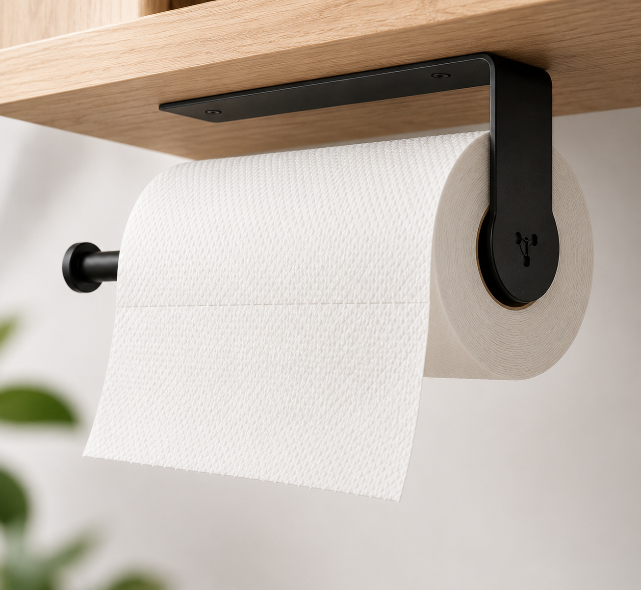 Uchwyt na ręcznik papierowy obrotowy, loft, czarny