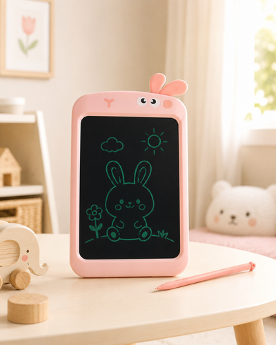 Tablet graficzny LCD 8,5" dla dzieci królik różowy z rysikiem