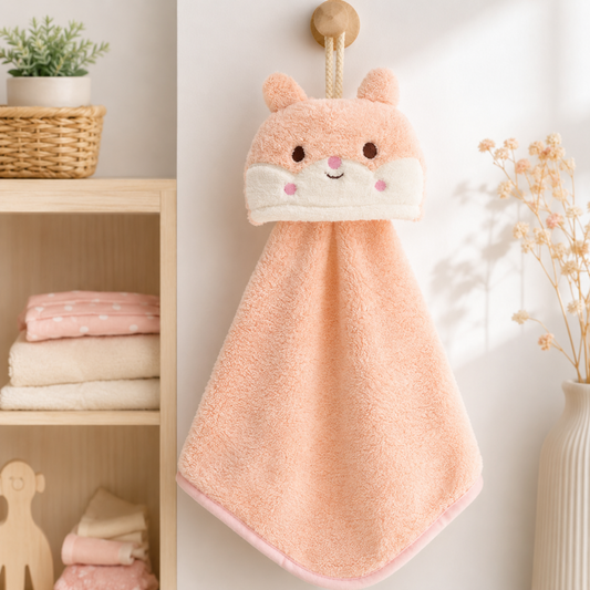 Ręcznik dziecięcy z króliczkiem 42x25 cm różowy, do rąk i przedszkola